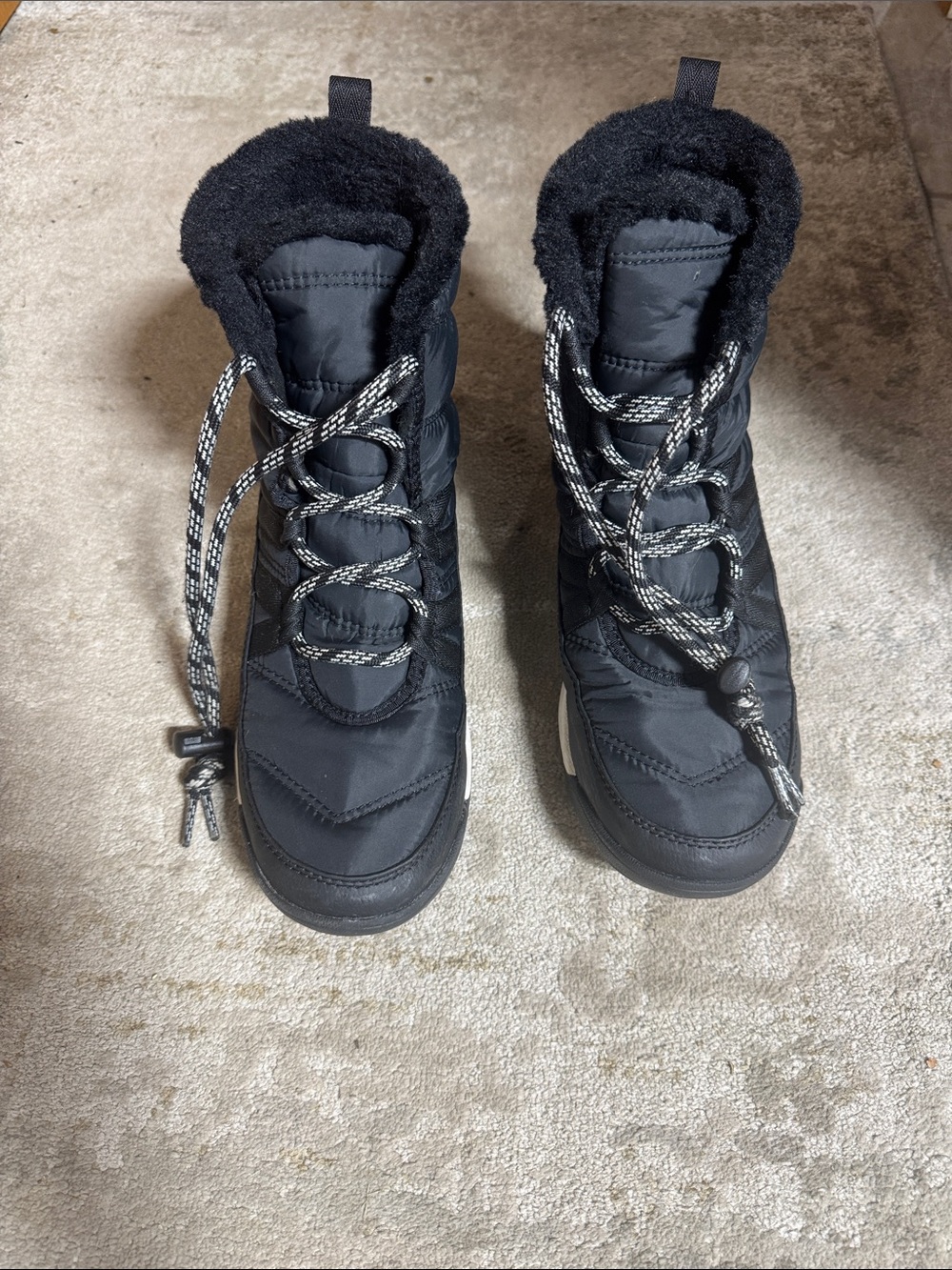 Sorel Black Women's Insulated Lace-Up Snow Boots